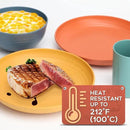 HOTEC 20-Pack Unbreakable Kitchen Plastic Wheat Straw Dinnerware Set – BPA-Free Plates, Bowls & Cups | Lightweight, Microwave & Dishwasher Safe | Multicolor Reusable Tableware for Home & Outdoor Use by CozyNest Decor