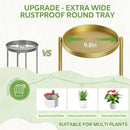 iDavosic.ly 7 Tier Large Plant Stand Indoor, 10 Inch Wide Tall Corner Metal Plant Stands Outdoor for Multiple Plants, Folding Tiered Flower Display Holder Rack Shelf, Gold by GreenHaven Gardens