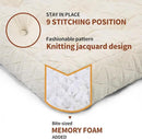 Large Chair Cushions with Handle, 20"x 20" Bite-Size Memory Foam Seat Cushions for Wicker Chair, Patio Non-Slip Rattan Chair Pads, Square Floor Cushion, Beige by CozyNest Decor