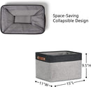 DULLEMELO Fabric Baskets for Storage, Rectangular Fabric Storage Bins Collapsible, Perfect for Shelves, Closets, Nursery, Empty Gift Baskets (3-Pack Medium-15 inch X 11 inch X 9.5 inch , Black&Grey) by TinyTreasures Baby Boutique