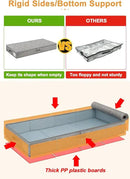 punemi Low Profile Under Bed Storage, 4 Inch Height Underbed Storage Containers With Sturdy Sidewalls & Bottom, Shallow Under Bed Organizer Clothes Storage Bins, Slim Under Couch Sofa Dresser Storage by CozyNest Decor