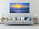 Wall Art Decor Large Sunset Canvas Print Picture Sunrise Ocean Beach Waves Scenery Modern Painting Artwork for Home Office Living Room Bedroom Decoration Framed Ready to Hang, 20x40Inch by CozyNest Decor