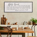 LuZhiQiang Holy Spirit You are Welcome Here Wall Decor 40"X15" Quote Christian Bible Verse Scripture Religious Art Wall Sign (Black) by CozyNest Decor