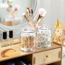 2 Pack Qtip Holder Organizer Dispenser Dragonfly Pattern Bathroom Storage Canister Cotton Ball Holder Container for Cotton Swabs/Pads/Floss by CozyNest Decor