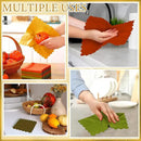 150 Pcs 5 x 5 Inches Fall Thanksgiving Paper Napkins Scalloped Cocktail Napkins Disposable Autumn Harvest Party Supplies Dessert Beverage Bathroom Table Dinner Wedding Decor by CozyNest Decor