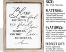 Christian Wooden Wall Sign, Dining Room Decors, Farmhouse Decor for Kitchen, Rustic Home Decor, Framed Wall Plaque Sign 15 * 11.5 inches, Bless the Food Before Us by CozyNest Decor