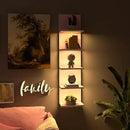 5 Tier Wall Shelf Unit,Modern Vertical Lack Wall Shelves with Light, Wall Mount, Floating Column Home Decor Shelves for Bedroom, Living Room, Vanity Storage Display(Pink) by CozyNest Decor