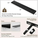 RICHFOCUS 72Inch Floating Shelves for Wall 1 Pack Shelves for Bedroom|Kitchen|Bathroom Wall Mounted Rustic Wood Floating Shelf with Invisible Brackets for Books|Storage|Decor, Black by CozyNest Decor