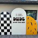 A Little Dude is On The Way Decal - Baby Shower Party Decorations, Gender Reveal Party Supplies, Balloon Arch Background Wall Decor, Party Photo Props Dude Sign Wall Decal (Dude Decal) by TinyTreasures Baby Boutique
