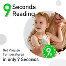 Boncare 9 Seconds Digital Basal Thermometer - Accurate Oral & Rectal Thermometer for Adults & Kids, Fever Alarm, Large Display (White) by TinyTreasures Baby Boutique