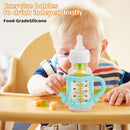 HUAKENER Silicone Baby Bottle Handles (4 Pack) - Easy Grip Holder for Dr. Brown Narrow Bottles - BPA Free by TinyTreasures Baby Boutique