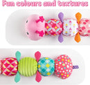 LIGHTDESIRE Baby Toys Musical Caterpillar,Infant Stuffed Animal Toy with Crinkle and Rattles,Soft Sensory Toys with Textures for Tummy Time Newborn Boys Girls 0 3 6 12 Months(Pink) by TinyTreasures Baby Boutique