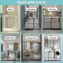WAOWAO Baby Gate 29.13-33.82" Extra Wide Pressure Mounted Walk Through Swing Auto Close Safety White Metal Toddler Kids Child Dog Pet Puppy for Stairs,Doorways,Kitchen by TinyTreasures Baby Boutique