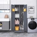 Storage Cabinet,Metal Locking Cabinets with Doors and Shelves,Functional Garage Storage Cabinet for Garage, Home Office,Gray by CozyNest Decor