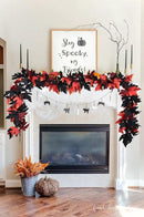 Lvydec 2 Pack Halloween Fall Maple Garland - 5.9ft/Piece Artificial Hanging Fall Leave Vines Garland Autumn Decor for Thanksgiving Home Wedding Party by CozyNest Decor
