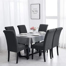 Joccun Chair Covers for Dining Room Set of 6,Dining Chair Slipcover Stretch Dining Room Chair Covers Seat Protector,Washable Parsons Chair Cover for Home,Banquet(Dark Gray,6 Pack) by CozyNest Decor