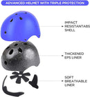 Adjustable Kids Helmet with Knee Pad, Elbow Pads & Wrist Guards - Toddler Bike Helmets for Ages 3-5, 5-8, 8-14 Years - Perfect for Skating, Biking, Cycling, and Skateboard - for Boys and Girls by TinyTreasures Baby Boutique