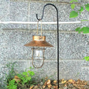 2 Pack Solar Lanterns, Outdoor Hanging Lights Metal with Shepherd Hook Warm White Edison Bulb Design for Garden and Birthday Gifts for Mom Grandma Wife ( Copper) by GreenHaven Gardens