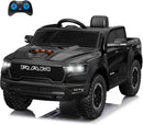 Licensed Ram 1500 Ride on Toys for Kids 4-8, Ride-on Electric Car for Kids with Remote Control, Battery Powered with Car Key/Gear Selector, LED Light/Music/MP3, Back Storage (Black) by TinyTreasures Baby Boutique