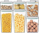 Pop Containers with Lids - Stackable Airtight Food Storage, Kitchen Pantry Storage Containers for Snacks Candy Salt Herbs Spices BPA-Free ((500ML+1200ML+1800ML)*2) by CozyNest Decor