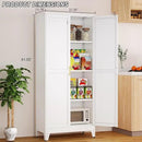 Metal Pantry Cabinet with 2 Doors and Adjustable Shelves - 61" Kitchen Storage Cabinet with Gold Handles - Versatile Storage for Kitchen, Bathroom, Dining Room, Utility Room - White by CozyNest Decor
