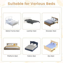 HONEY JOY Bed Rail for Toddlers, 60-Inch Extra Long, Foldable Portable Swing Down Safety Bed Guard Rail, Toddler Bed Rails for Crib, King Queen Full Twin Size Bed Mattress (White) by TinyTreasures Baby Boutique