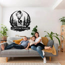 Metal Signs Customized, Personalized Deer Metal Cabin Sign, Forest Deer Wall Decor, Outdoor Metal Signs, Deer Hunter Gift, Deer Wall Art, Hunting Decor, Custom Family Name Sign, Cabin Decor by CozyNest Decor