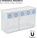 dedoot Magnetic Pencil Holder for refrigerator Storage Magnetic Basket Mesh White Strong Magnetic Pen Holder for Refrigerator,Whiteboard, Locker, Home and Office Organizer, 6.3x2.3x3.6inch by CozyNest Decor