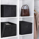 WUIKE Closet Storage Bins with Lids, Foldable Fabric Clothes Storage Bins for Organizing, Closet Organizer Boxes for Shelves, Black, Extra Large, 3-Pack by CozyNest Decor