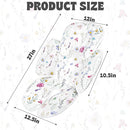 Pea Pod Infant Car Seat Pad 2-in-1 Baby Car Seat Head & Body Support for Newborn Girl Reversible 3 Layer Warm Preemie Carseat Stroller Cushion Headrest with Soft Minky Dot Fabric, Wildflower by TinyTreasures Baby Boutique