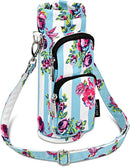 Betsey Johnson Insulated Water Bottle Pouch Holder Carrier Crossbag with Adjustable Shoulder Strap - Lightweight Polyester Accessories with Pockets Good for Hiking Sports by TinyTreasures Baby Boutique
