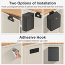 Mbillion Kitchen Compost Bin Hanging Trash Can with Lid 1.05 Gallon Stainless Steel Garbage Can for Kitchen Cabinet Door Mounted Trash Can Under Sink Door RV Bathroom,Brushed Black by GreenHaven Gardens