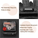 Honiway Wall Clock Battery Operated 12 Inch Rustic Wooden Boho Sunburst Decorative Wall Clock Silent Non-Ticking Black Wall Decor Clocks for Living Room Kitchen Bathroom Bedroom (Black)