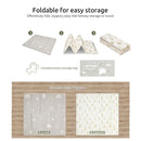 Baby Play Mat, 47 x 47 Inch Foldable Play Mats for Babies and Toddlers, Waterproof & Anti-Slip Portable Baby Floor Mat for Baby Playpen, Baby Mat for Floor with Travel Bag by TinyTreasures Baby Boutique