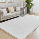 6x9 White Area Rugs for Living Room, Fluffy Shaggy Rug for Bedroom, Anti-Skid High Pile Indoor Carpet for Nursery, Kids Room, Bedside, Home Decor by TinyTreasures Baby Boutique