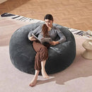 Bean Bag Chair 5Ft, Memory Foam Filled, Large Beanbag Chairs for Adults and Teens, Soft Sofa with Removable Flannel Cover, Round Couch for Living Room Bedroom College Dorm (Dark Gray, 5FT-60×60"×24") by CozyNest Decor