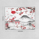 Red Cherry Blossoms Tapestry, Japanese Fuji Mountain Tapestry, Asian Japanese Wall Tapestry, Nature Landscape Tapestries for Bedroom Living Room Decor 40"x30" by CozyNest Decor
