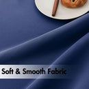 ANRODUO Back Tab Blackout Curtains for Bedroom Living Room, Rod Pocket Pinch Pleated Thermal Insulated Room Darkening Curtains 96 Inches Long 2 Panels, Navy Blue, 42 x 96 Inch by TinyTreasures Baby Boutique