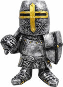 nezababy 8 pcs Knight Gnomes Guard Garden Statue Decoration Medieval Wee Crusader Battle Swordsman Fighting Outdoor Figurines Lawn Decor Resin (H) by GreenHaven Gardens