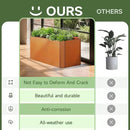 Steel Planter Box-36"x15"x15"-Large Rectangular Planter Matel -Outdoor Indoor-Corten Steel Planter Box Heavy Duty Commercial Residential for Patio Porch Deck Home Backyard by GreenHaven Gardens