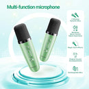 Kinglucky Mini Karaoke Machine for Kids, 2025 TOP Birthday Gifts Ideas for 3-12 Year Old Girls, Christmas Party Gifts Kids' Personal Video Players Accessories with 2 Wireless Microphones - Green by TinyTreasures Baby Boutique