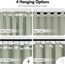 ANRODUO Back Tab Blackout Curtains for Bedroom Living Room, Rod Pocket Pinch Pleated Thermal Insulated Room Darkening Curtains 120 Inches Long 2 Panels, Sage Green, 52 x 120 Inch by TinyTreasures Baby Boutique
