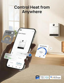Dreo Smart Wall Heater, IP24 Electric Space Heater with ALCI Plug for Indoor Use, 30° Oscillation, Adjustable Thermostat, Remote Control, Works with Alexa, 24H Timer, Easy-mounted Heater for Bathroom by CozyNest Decor