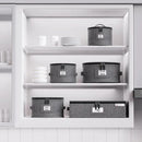YearningHome China Storage Containers,Hard Shell Box with Felt Dividers for Dishes,Dinnerware,Plates,Mugs,Wine and Glasses,Mugs,Stackable Fine China Storage for Moving and Packing 5 Piece,Grey by CozyNest Decor