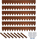 Worth Garden 6 Pack Pre-Rusted Cor-Ten Steel Landscape Edging - 40" L x 5.5" H Each (20ft Total) - No-Dig Hammer-in Heavy Duty 14-Gauge Metal Border w/ 7 Clips & Gloves - Edge for Lawn Yard by CozyNest Decor