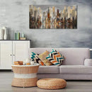 Wall Decorations Framed Large Cityscape New York Wall Decor Canvas Prints Abstract Brown City Theme Paintings Modern Canvas Wall Art for Living Room Bedroom Big Size 29x58 by CozyNest Decor