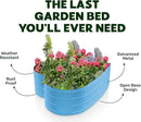 Galvanized Raised Garden Beds Outdoor // Planter Raised Beds for Gardening, Vegetables, Flowers // Large Metal Garden Box (Teal) // Tool-Free Assembly by GreenHaven Gardens