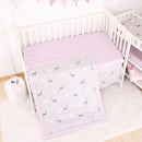 CaSaJa Baby 3-Piece Crib Bedding Set for Boys Girls, Including Soft Quilted Comforter(Blanket), Fitted Crib Sheet and Skirt, Soft Nursery Bedding Set Made of Silky Comfy Materials, Reindeer Forest by TinyTreasures Baby Boutique