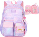 Kawaii Backpack - Pink & Purple Starry Rainbow Bookbag for Girls & Kids by TinyTreasures Baby Boutique