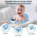 Baby Bath Seat-for Babies 6 Months & up, Water Temperature Display+Soft Cushion, Non-Slip Toddler Bath Seat for Baby, Sit Up Bath Seat for Baby, Blue by TinyTreasures Baby Boutique